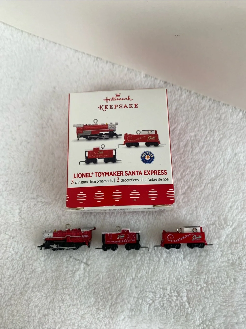 2017 Hallmark Keepsake Lionel Toymaker Santa Express Train Miniature Set of 3